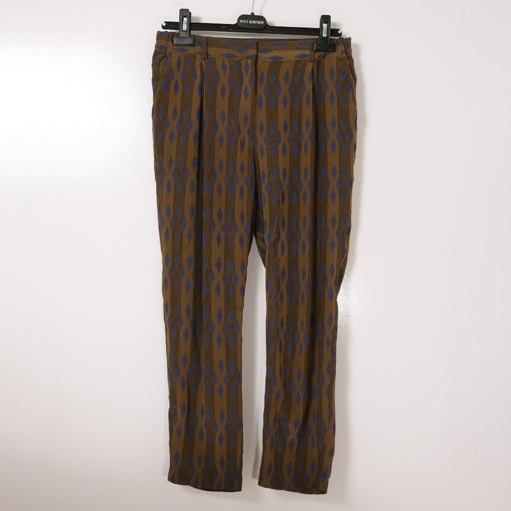 Pomadere silk ankle pants